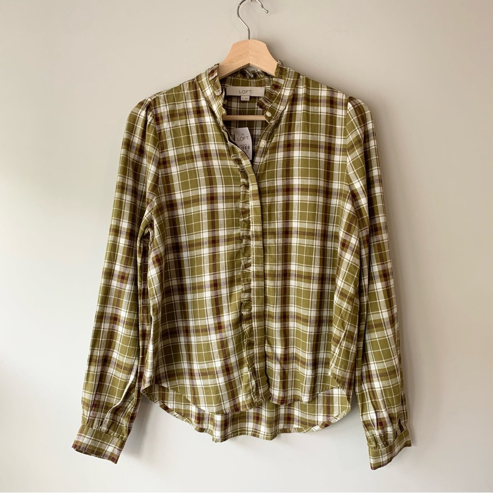 Loft Plaid Blouse